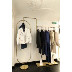 Стійка для одягу, комбінована, золота